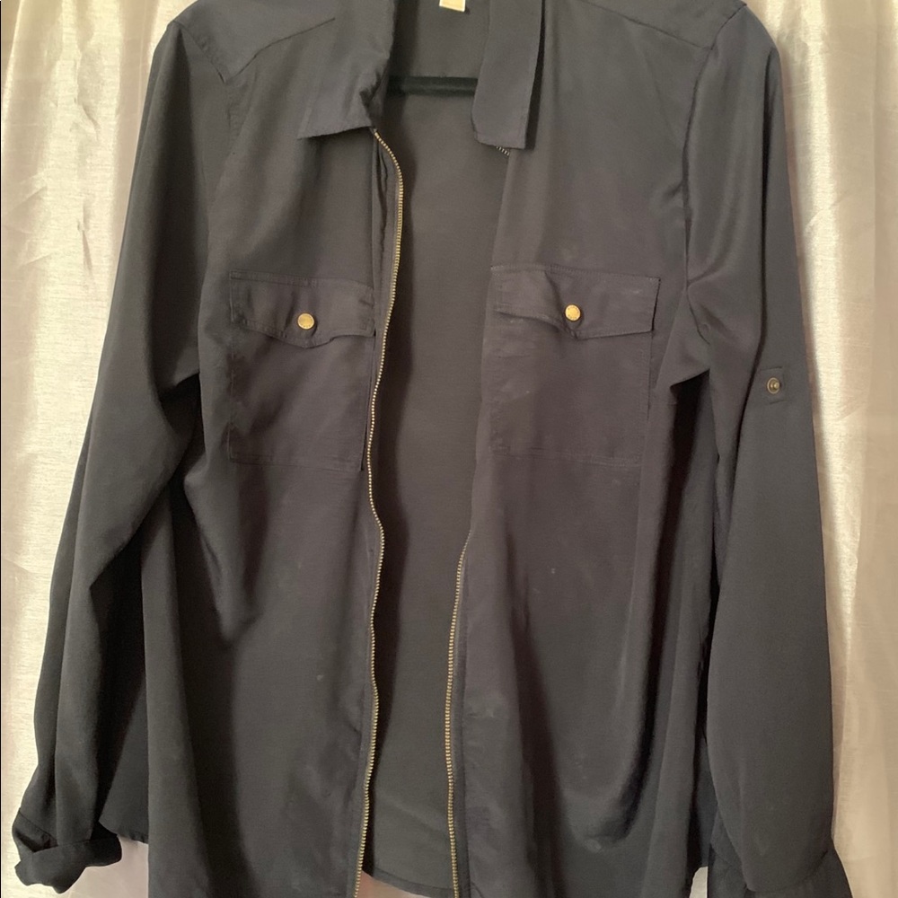 MICHAEL KORS XL DAR BLUE BLOUSE ⭐️